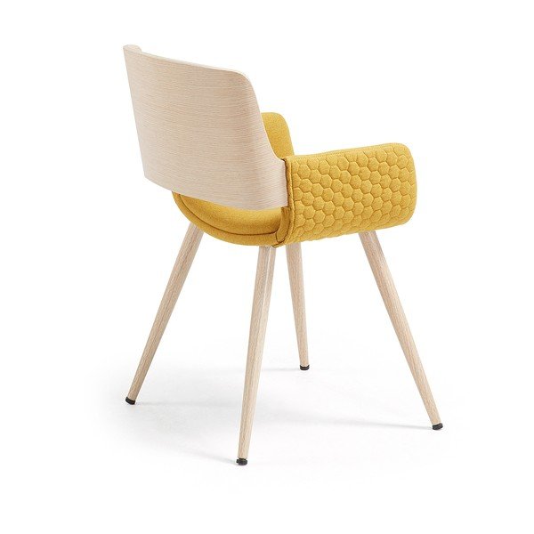 Musztardowe krzesło Kave Home Andre-image-3