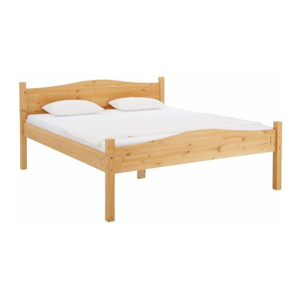Brązowe łóżko z litego drewna sosnowego Støraa Barney, 180x200 cm