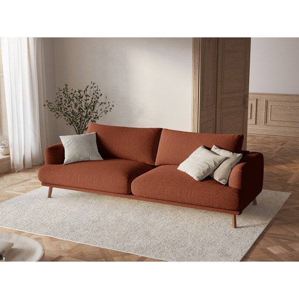 Sofa w kolorze terakoty 200 cm Naomi – Micadoni -image-1