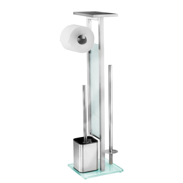 Szczotka do WC z wieszakiem na papier toaletowy Wenko Debar-image-2