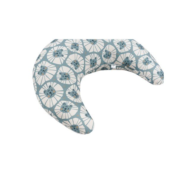 Niebieska poduszka do karmienia Denim Lions – Malomi Kids-image-1