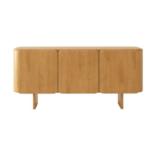 Komoda z litego drewna dębowego w naturalnym kolorze 160x76x45 cm Charlotte – Micadoni -image-2