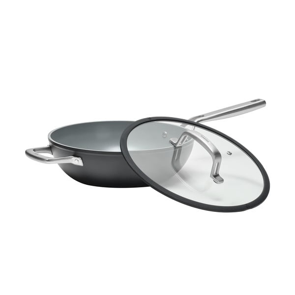 Patelnia z pokrywką/z powłoką ceramiczną wok ø 28 cm Meda 3.0 – FABINI-image-3