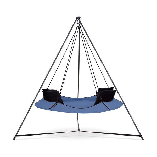 Niebieska huśtawka ogrodowa ze stojakiem –  Hangout Pod-image-1