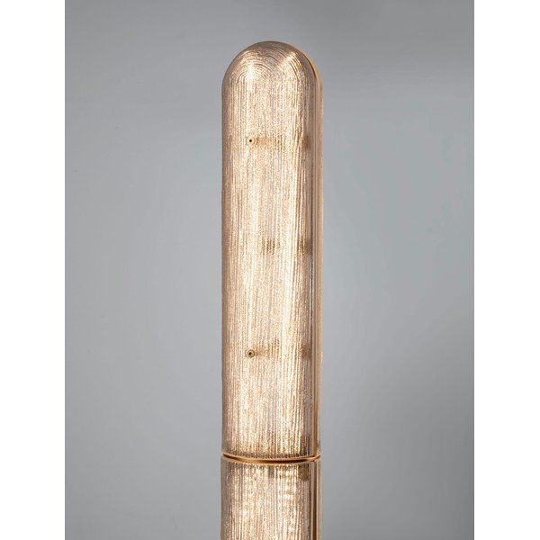 Metalowa lampa stojąca LED w kolorze mosiądzu ze szklanym kloszem (wysokość 165,5 cm) Gloree – Nova Luce-image-2