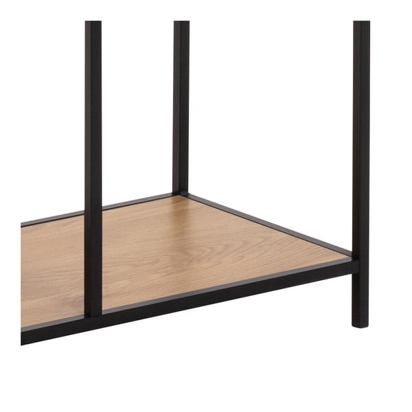 Czarny regał w dekorze dębu 77x185x35 cm Seaford – Actona-image-4