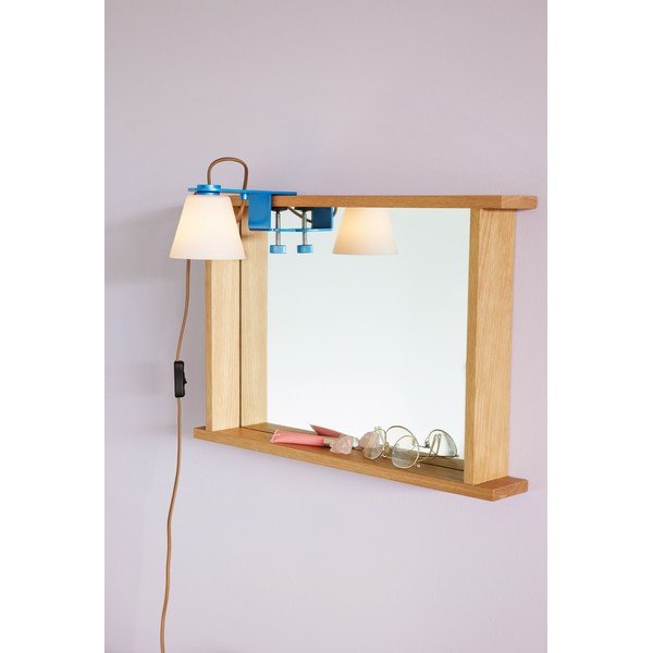 Niebieska lampa stołowa ze szklanym kloszem (wysokość 23 cm) Lure – Hübsch-image-3