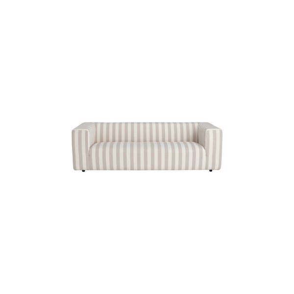 Beżowa/kremowa sofa z tkaniny szenilowej 220 cm Lisa – Ellos Home-image-2