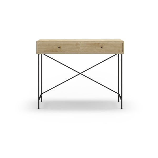 Konsola z blatem w dekorze dębu 35x110 cm Titan – Marckeric-image-4