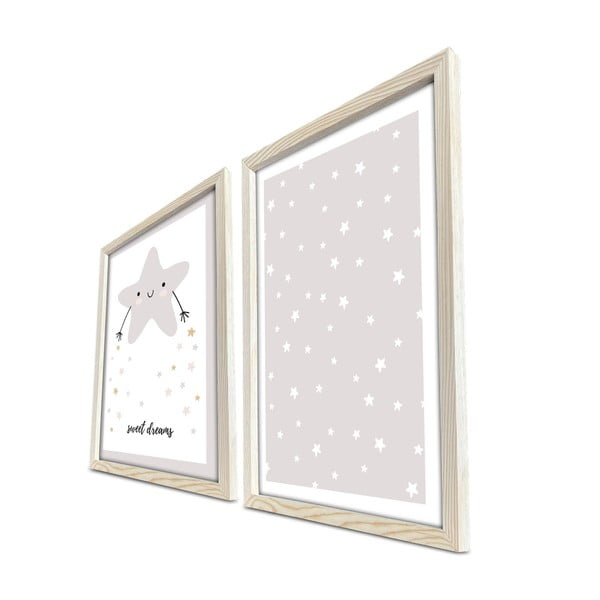 Obrazki dziecięce zestaw 2 szt. 53x78 cm Sweet Dreams – Wallity-image-2