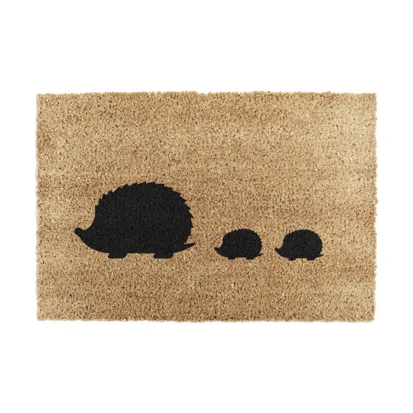Wycieraczka z włókna kokosowego 40x60 cm Hedgehog Family – Artsy Doormats
