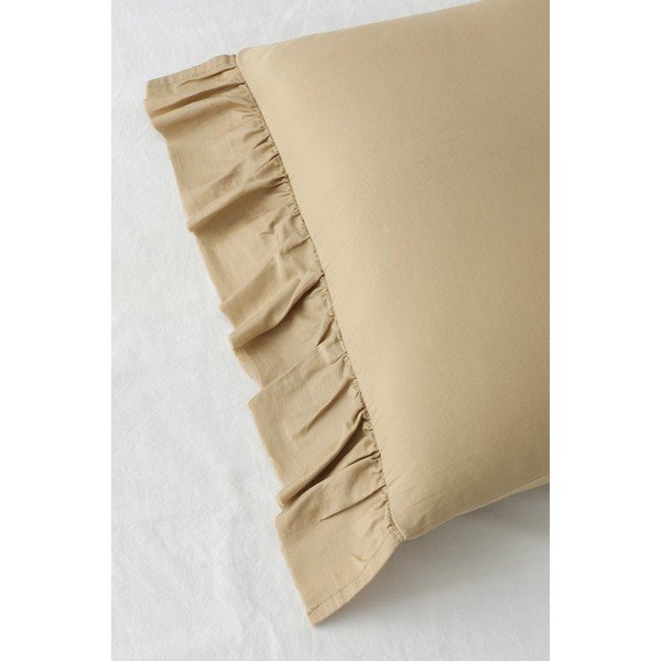 Jasnozielona/w kolorze khaki pościel jednoosobowa z satyny bawełnianej 150x210 cm Gloria – Ellos Home-image-4