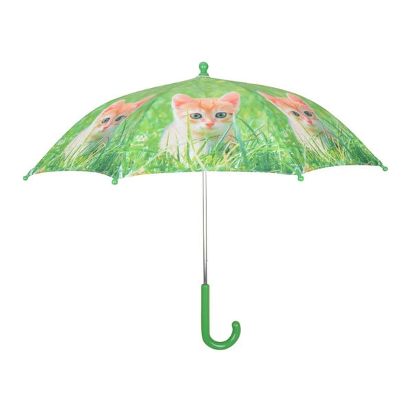 Zielona parasolka z nadrukiem kotka Esschert Design Animals