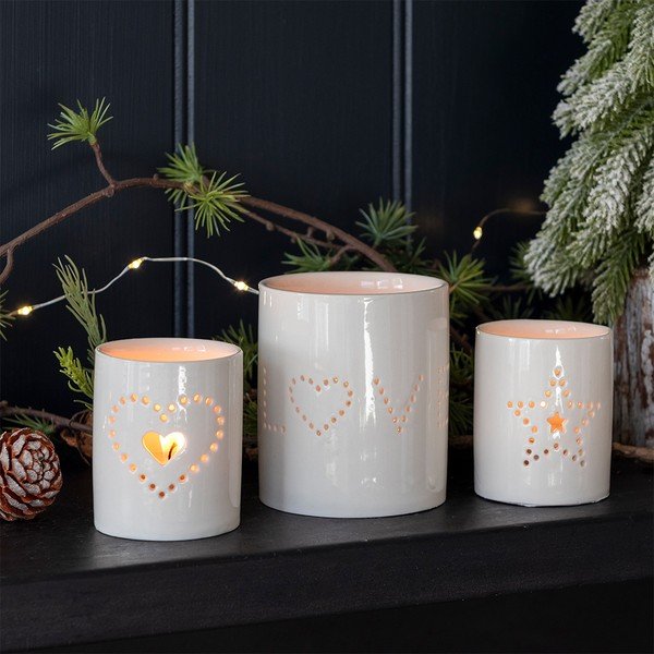 Ceramiczny świecznik na świeczkę typu tealight Heart – Rex London-image-1