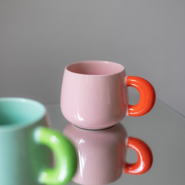Różowy kubek new bone china 470 ml Coco – ONA-image-1
