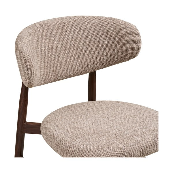 Beżowy/ciemnobrązowy tapicerowany hoker (wysokość siedziska 65 cm) Levanto – House Nordic-image-2