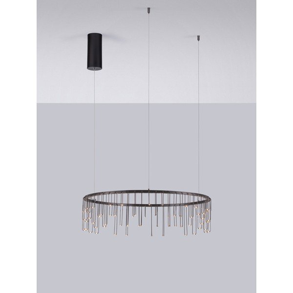 Aluminiowa lampa wisząca LED ze ściemniaczem w kolorze srebra z połyskiem ø 65 cm Stellar – Nova Luce-image-4