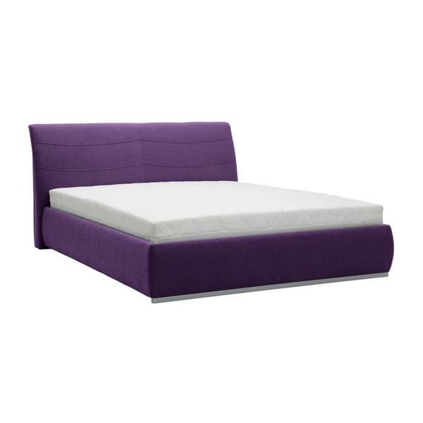 Fioletowe łóżko 2-osobowe Mazzini Beds Luna, 140x200 cm