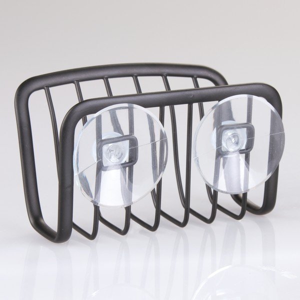 Czarny metalowy uchwyt z przyssawkami iDesign Axis, 6,5x14 cm-image-1