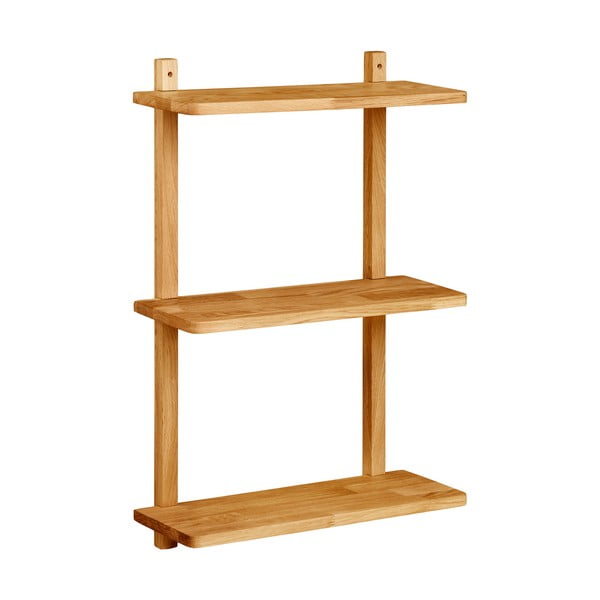 Wielopoziomowa półka z litego drewna dębowego w naturalnym kolorze 20 cm Townsville – House Nordic-image-2