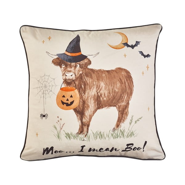 Poduszka dekoracyjna z motywem Halloween 45x45 cm Halloween Highland Cow – Catherine Lansfield