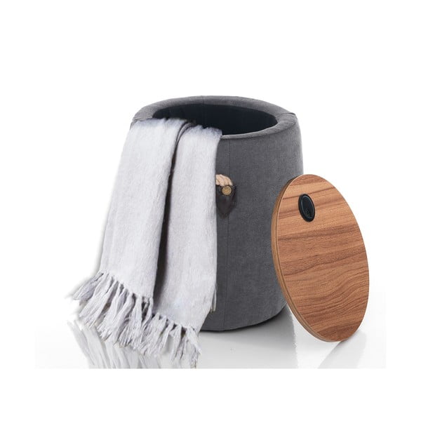 Szary puf ze schowkiem Tomasucci Barril-image-1