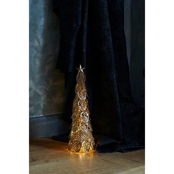 Dekoracja świetlna LED w kształcie choinki Sirius Kirstine Gold, wys. 43 cm