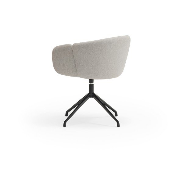 Jasnoszary tapicerowany fotel jadalniany z podłokietnikami Add – Teulat-image-3