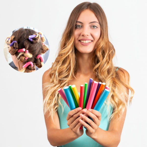 Komplet 42 piankowych papilotów do włosów InnovaGoods