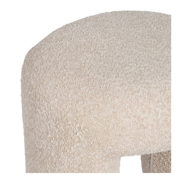 Beżowy puf z materiału bouclé Suave – Ixia-image-3