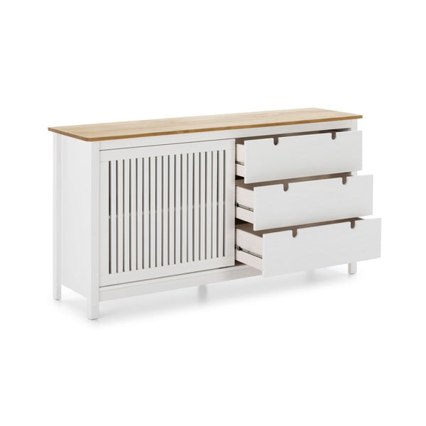 Biała drewniana komoda Marckeric Bruna-image-4