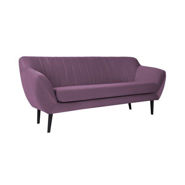 Fioletowa sofa 2-osobowa z czarnymi nogami Mazzini Sofas Toscane-image-2
