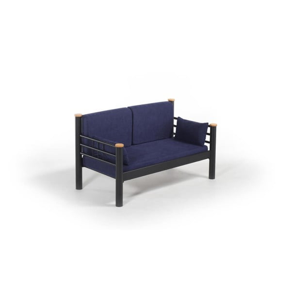 Ciemnoniebieska 2-osobowa sofa ogrodowa Kappis, 80x150 cm