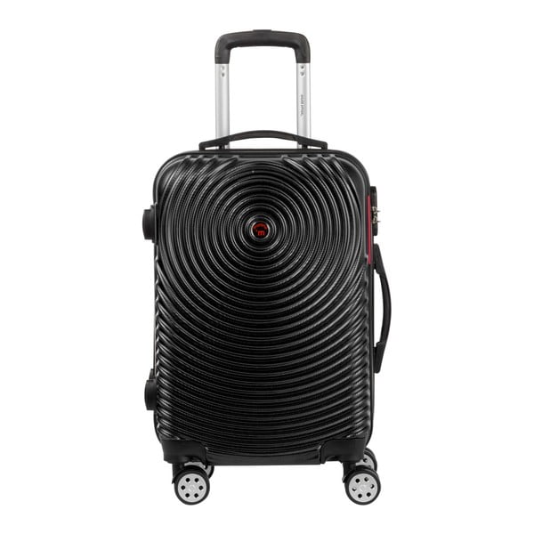 Czarna walizka podręczna na kółkach Murano Traveller, 55x34 cm