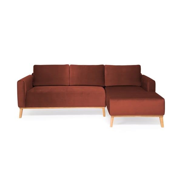 Bordowa sofa Vivonita Milton Trend, prawy róg