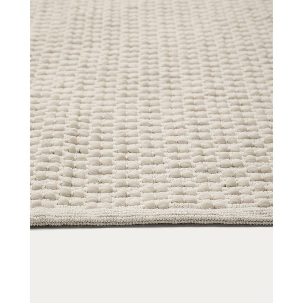 Kremowy dywan z mieszanki bawełny tkany ręcznie 160x230 cm Mascarell – Kave Home-image-4