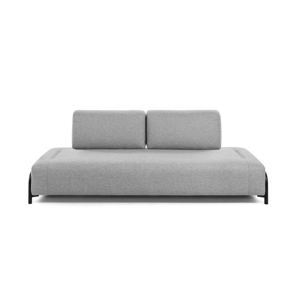 Jasnoszara sofa z podłokietnikami Kave Home Compo-image-3