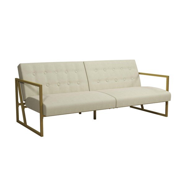 Beżowa aksamitna sofa 185 cm Lexington – Støraa-image-2