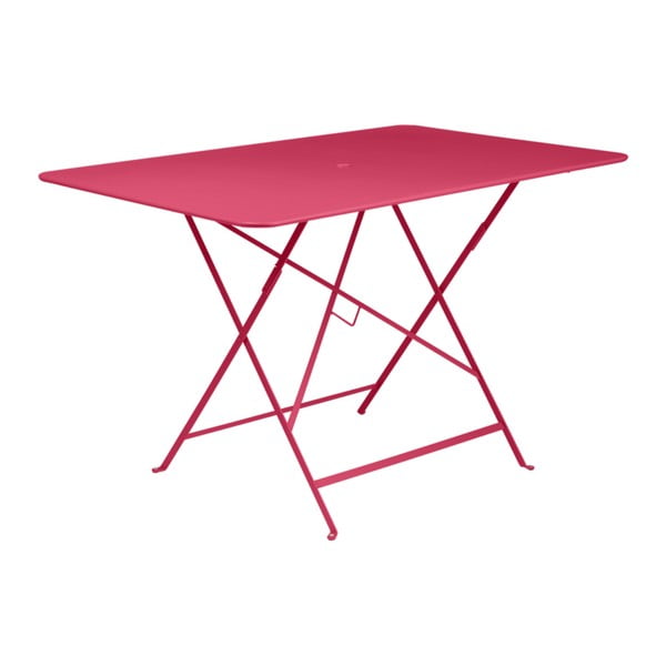Różowy składany stolik ogrodowy Fermob Bistro, 117x77 cm