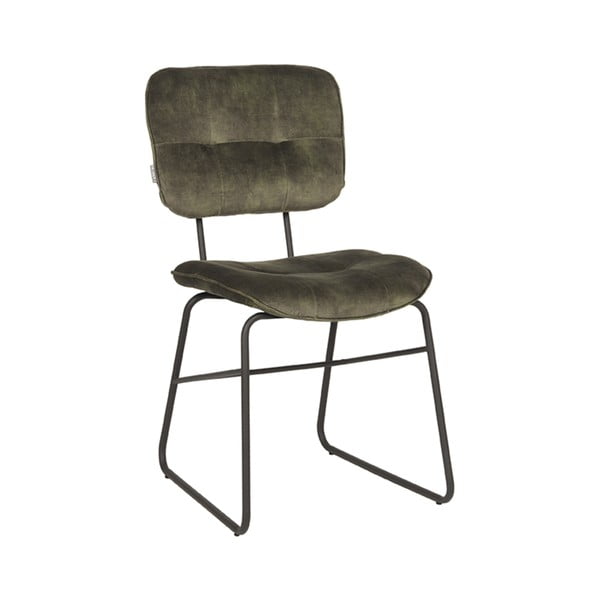 Aksamitne krzesła w kolorze khaki zestaw 2 szt. Dez – LABEL51