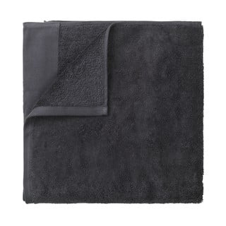 Ciemnoszary bawełniany ręcznik kąpielowy Blomus, 100x200 cm