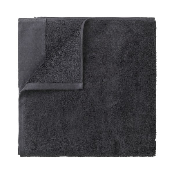 Ciemnoszary bawełniany ręcznik kąpielowy Blomus, 100x200 cm