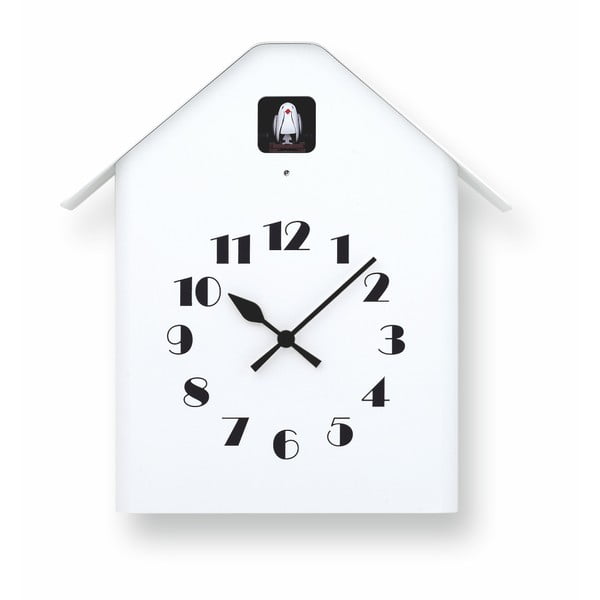 Biały zegar z kukułką Lemnos Clock Dachs Cuckoo
