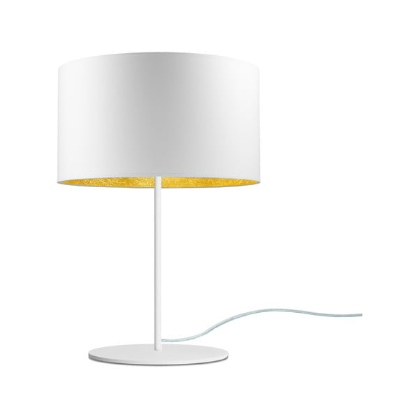 Biało-złota lampa stołowa Sotto Luce MIKA M 1T