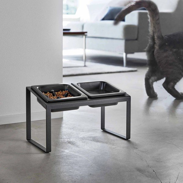 Zestaw misek ze stojakiem dla czworonoga ceramiczny Nooks – YAMAZAKI-image-1