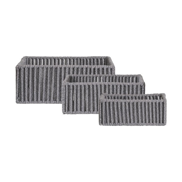 Tekstylne koszyki zestaw 3 szt. 36x26x14 cm Arese – House Nordic