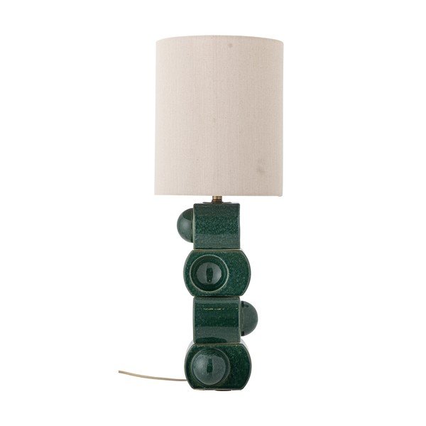 Zielona/kremowa lampa stołowa ceramiczna z tekstylnym kloszem (wysokość 68 cm) Brady – Bloomingville-image-4