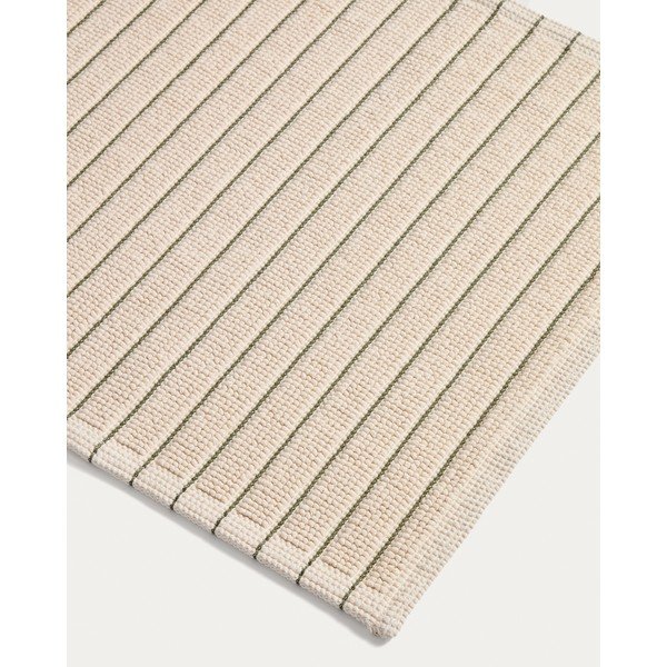 Zielony/beżowy tekstylny dywanik łazienkowy 50x80 cm Merade – Kave Home-image-2