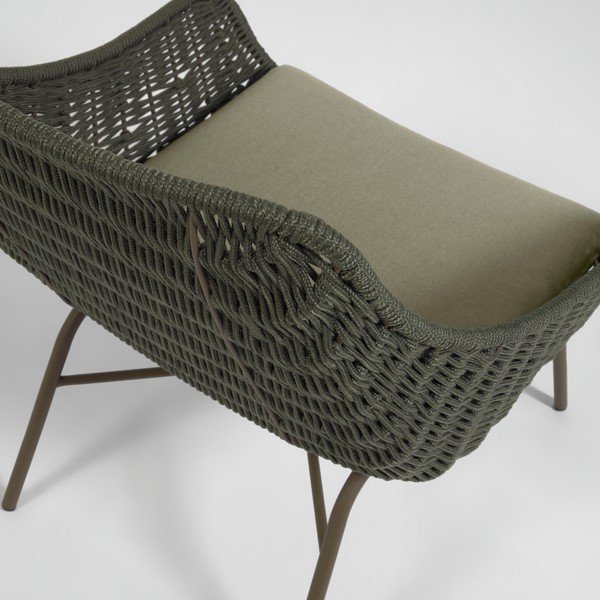 Zielony fotel ogrodowy Kave Home Abeli-image-1