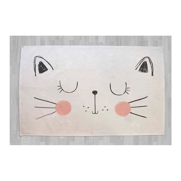 Dywaniki bawełniany z kotem Little Nice Things, 140x90 cm